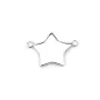 Rhodium 925 sterling silver clover charm 13mm x 1pc