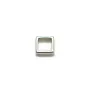 Intercalaire en argent 925, de forme carré, avec 2 trous, 6mm x 4pcs