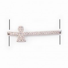 Spacer silver 925 and strass Girl 8.5x30mm x 1pc