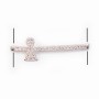 Spacer silver 925 and strass Girl 8.5x30mm x 1pc