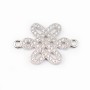 Spacer silver 925 and strass Chinese knot 15x22mm x 1pc