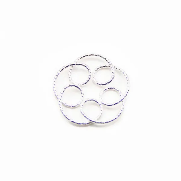 Intercalaire fleur martèle ,20.5mm, argent 925  x 1pc