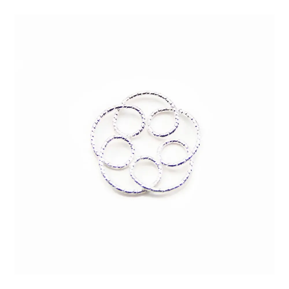 Intercalaire fleur martèle ,20.5mm, argent 925  x 1pc