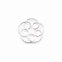 Intercalaire fleur martèle ,20.5mm, argent 925  x 1pc