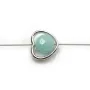 Intercalaire en argent 925, en forme de coeur, avec 2 trous, 9 * 10mm x 2pcs