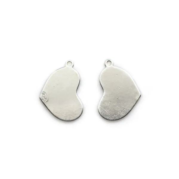 Breloque en forme de coeur 10x14mm x 1pc