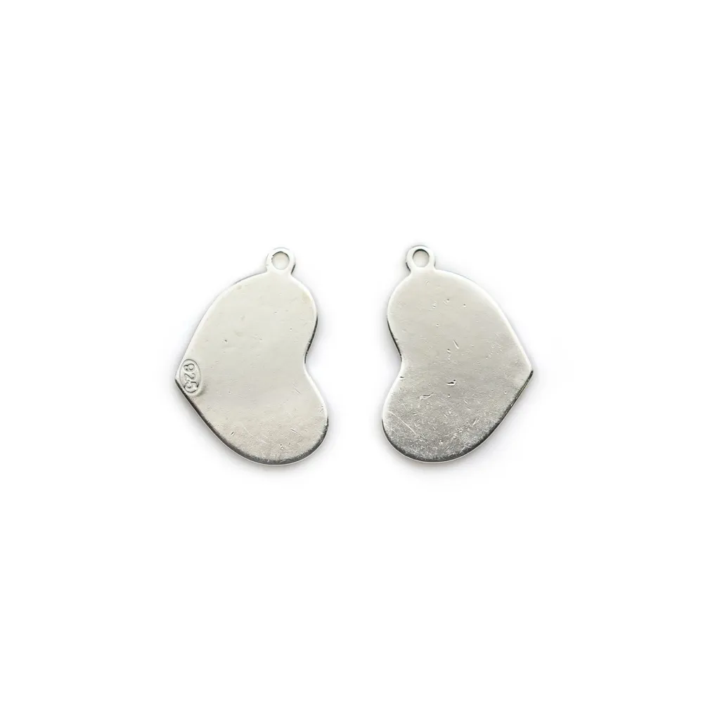 Breloque en forme de coeur 10x14mm x 1pc