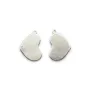 925 silver rings, heart, 12.5x18mm  x 1pc