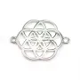 Intercalary flower silver 925 rhodié, 16x22mm x 1pc