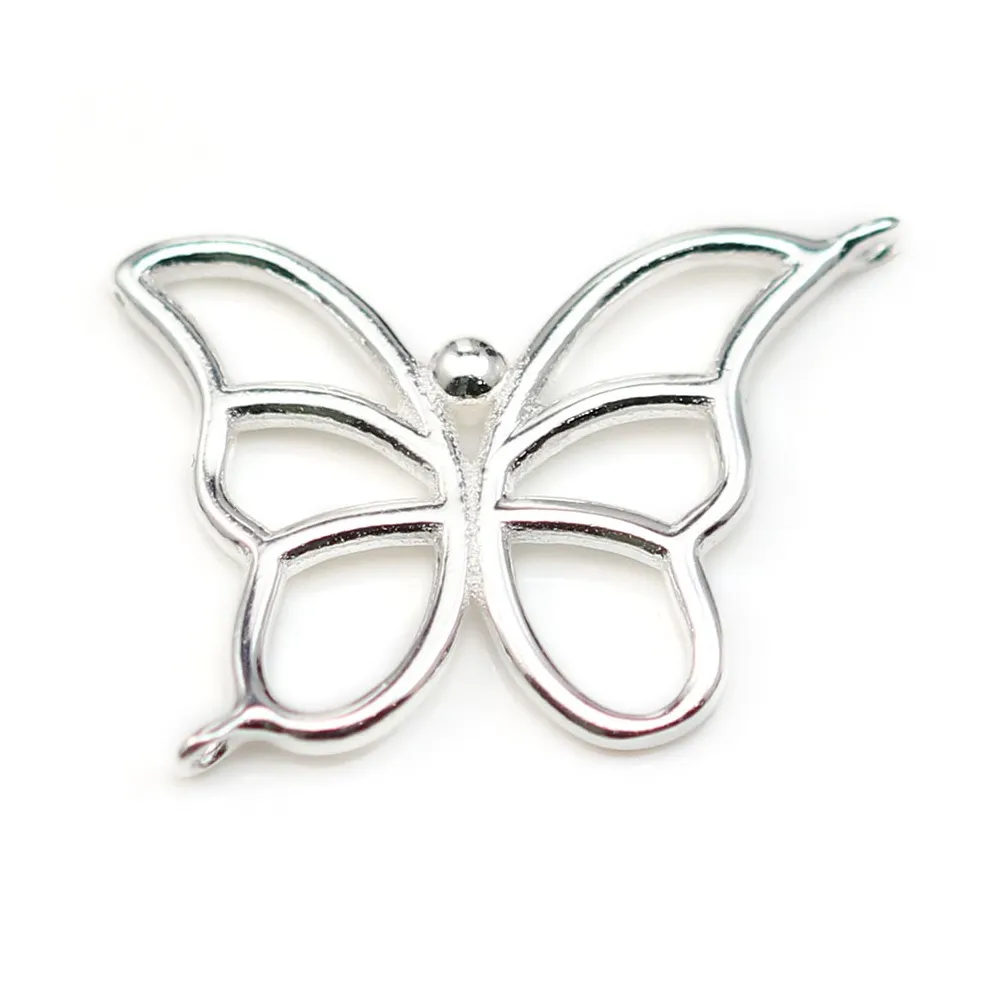 Intercalaire lune en argent 925 9x18mm x 1pc