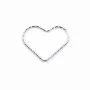 Intercalaire coeur martèle ,16x20mm, argent 925  x 2pcs