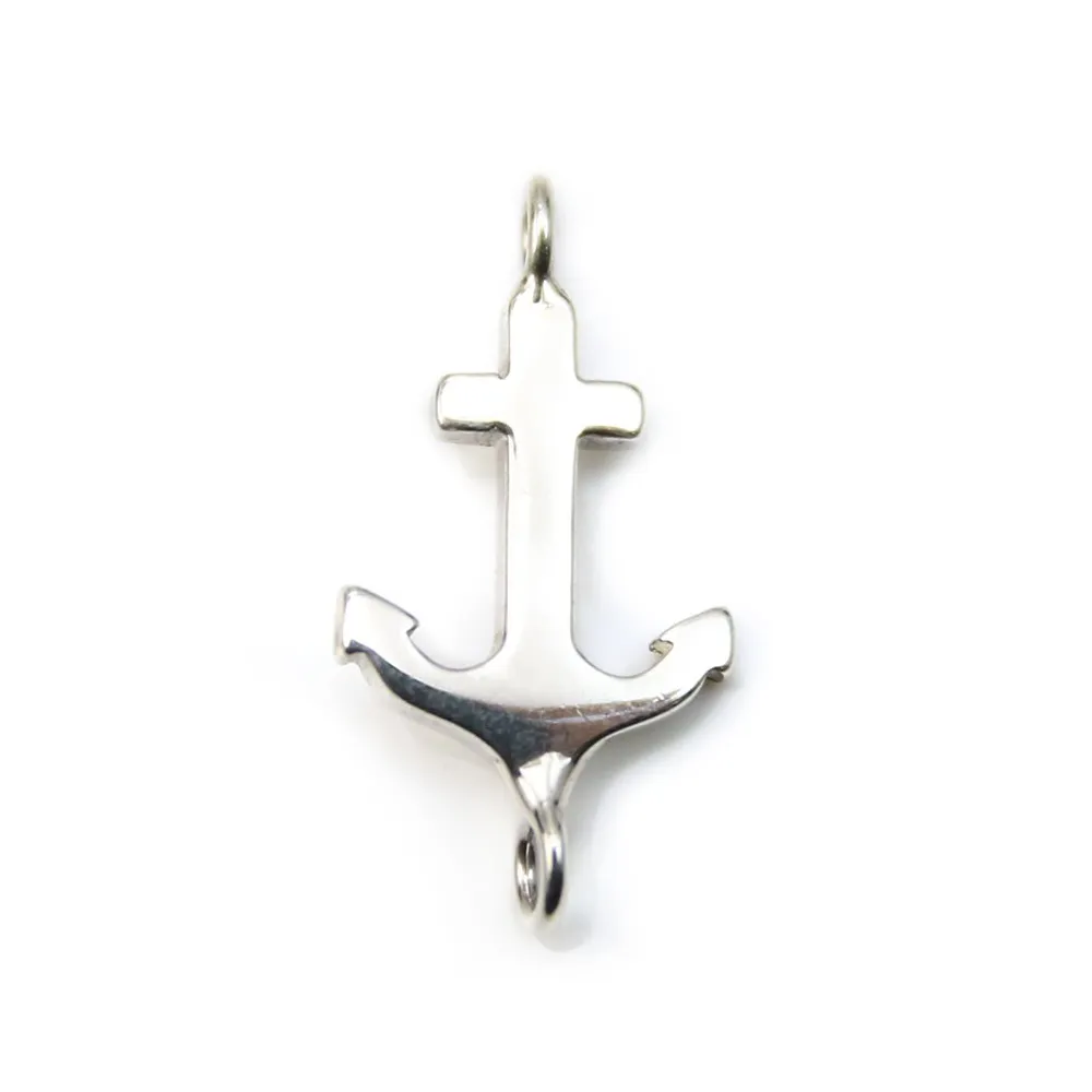 Intercalaire ancre en argent 925  9x19mm x 1pc