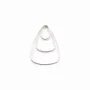 Intercalaire triple triangle martèle ,21x25mm, argent 925  x 1pc