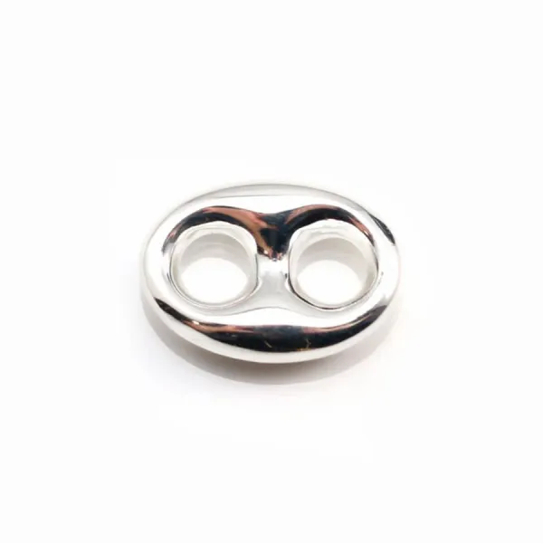Intercalaire grain de café , 12.5x17mm, argent 925  x 1pc