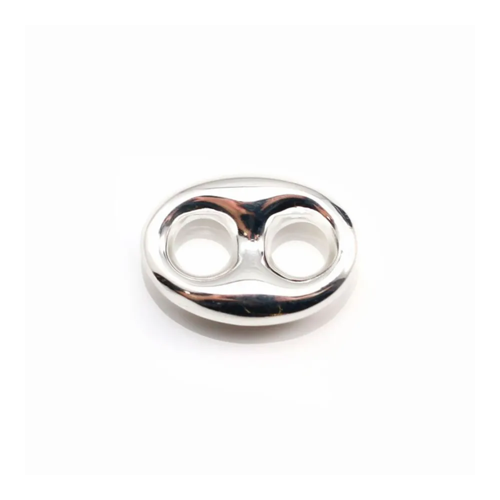 Intercalaire grain de café , 12.5x17mm, argent 925  x 1pc