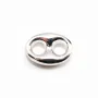 Intercalaire grain de café , 12.5x17mm, argent 925  x 1pc
