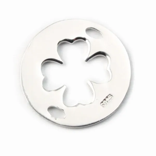 Argent 925 intercalaire trèfle 15 mm x 1pc