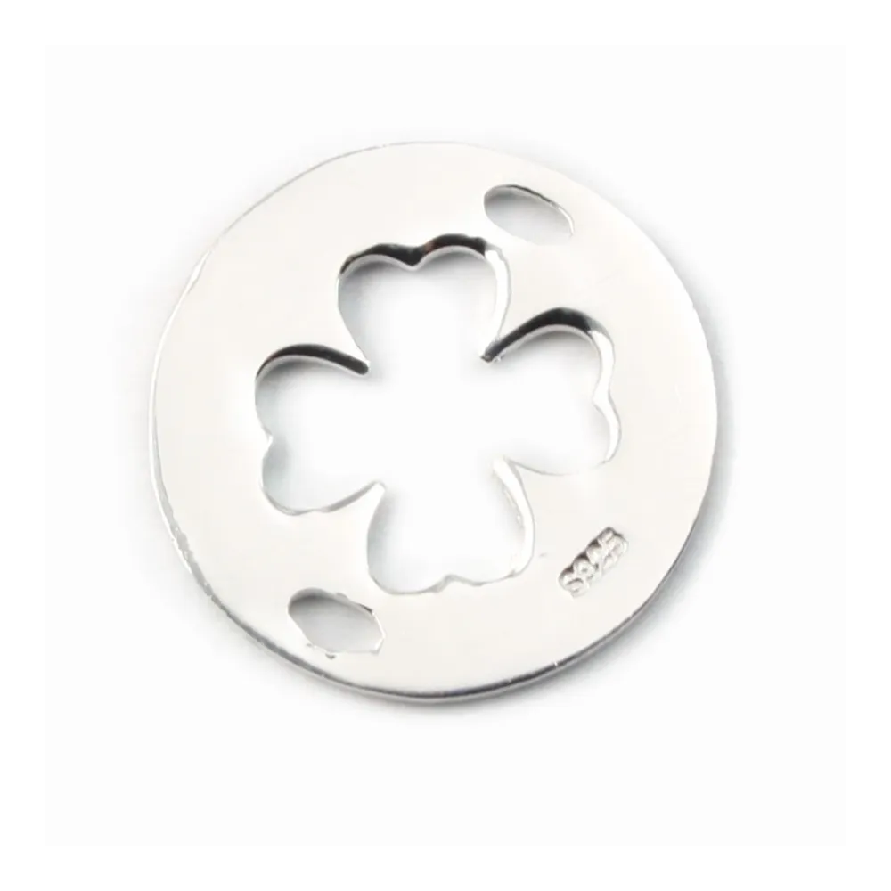 Argent 925 intercalaire trèfle 15 mm x 1pc