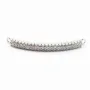 Argent 925 rhodie  pendantif  BARETTE& zircons38MM avec anneau 3mm x 1pc