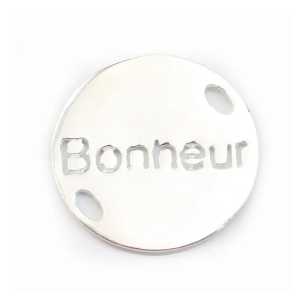 Intercalaire Bonheur  Argent 925 15mm x 1pc 