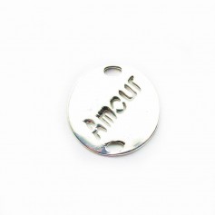 Sterling Silver 925  breloque Amour 15mm x 1pc 