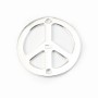 Sterling Silver 925 breloque  peace & love 15 mm x1 pc