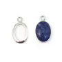 Pendentif support  pour cabochon ovale, argent 925, 10x14mm x 1pc