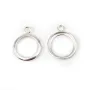 Pendentif support  pour cabochon ronde, argent 925, 14mm x 1pc