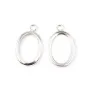 Pendentif support  pour cabochon ovale, argent 925, 13x18mm x 1pc