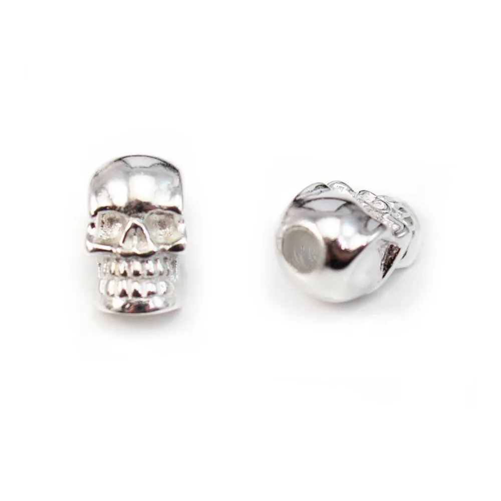 Pendentif tête de mort  Argent 925 ,7x12mm x 1pc