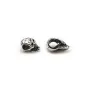 Pendentif en forme de tête de mort, en argent 925, de taille 5x10mm x 2pcs