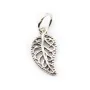 Argent 925  breloque feuille 7x17mm avec anneau 5.5mmX 1pc