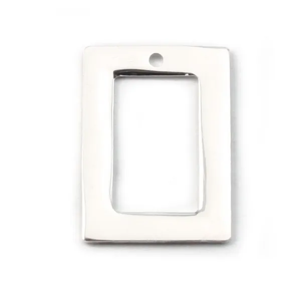 Argent 925 carre-carre plat 10mm x 2 PCS