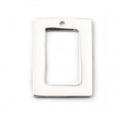 Silver 925 square-square plat 10mm x 10 PCS