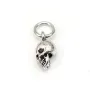 Breloque en forme de tête de mort, en argent 925, de taille 5x11mm x 1pc