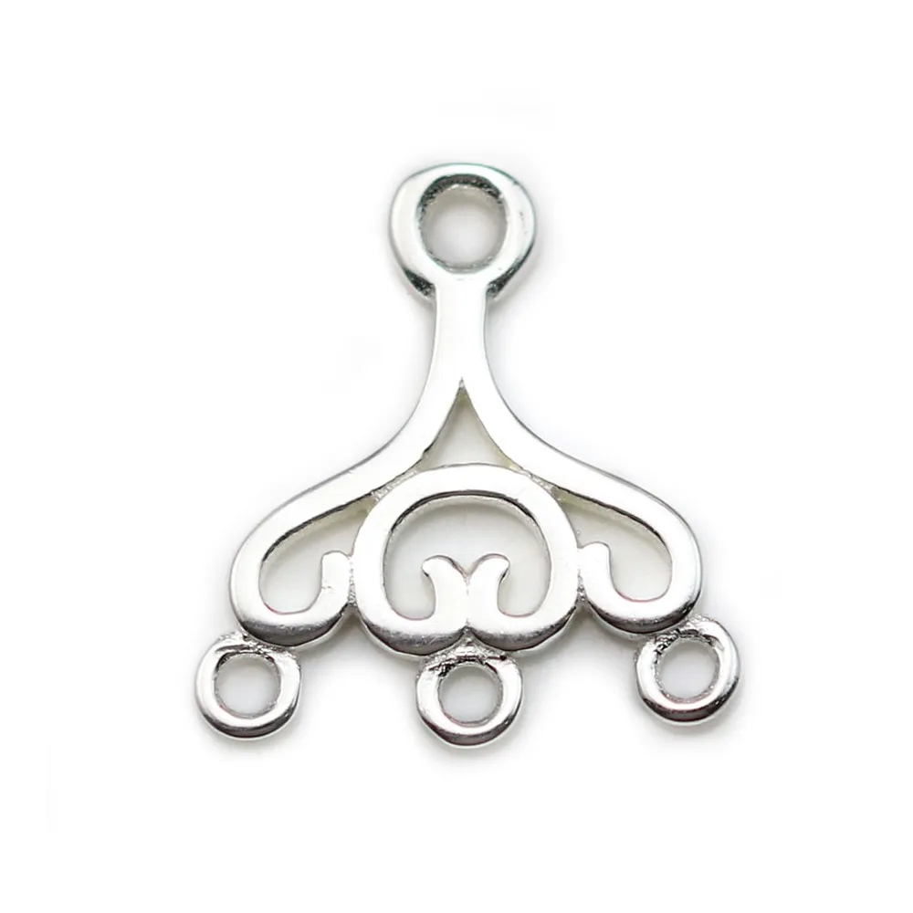 Intercalaire en argent 925, en forme de chandelier, 14 * 13mm x 1pc