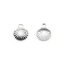 Breloque coquillage 8x9mm en argent 925 x 2pcs