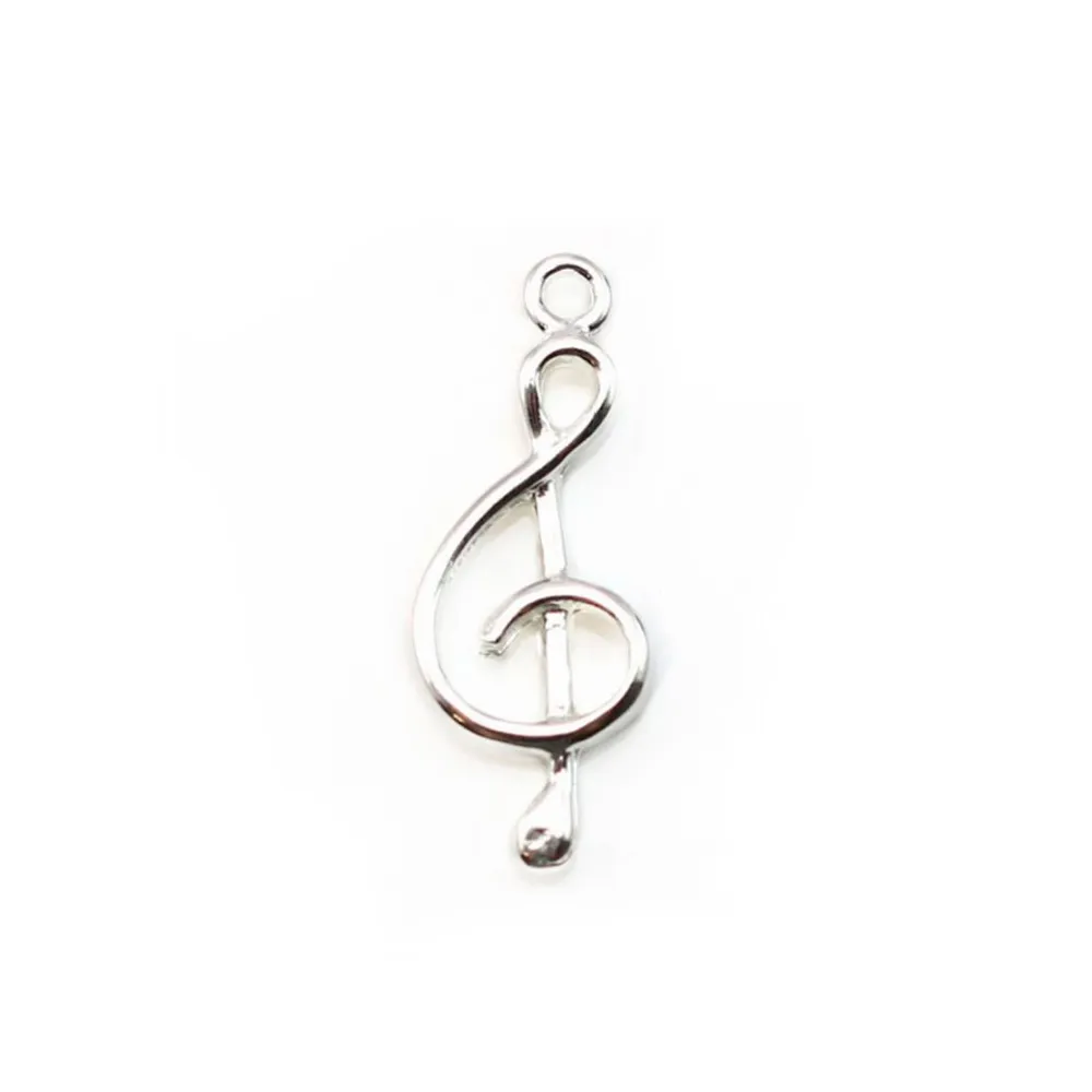 Breloque clef de sol en argent 925 8x20mm x 1pc