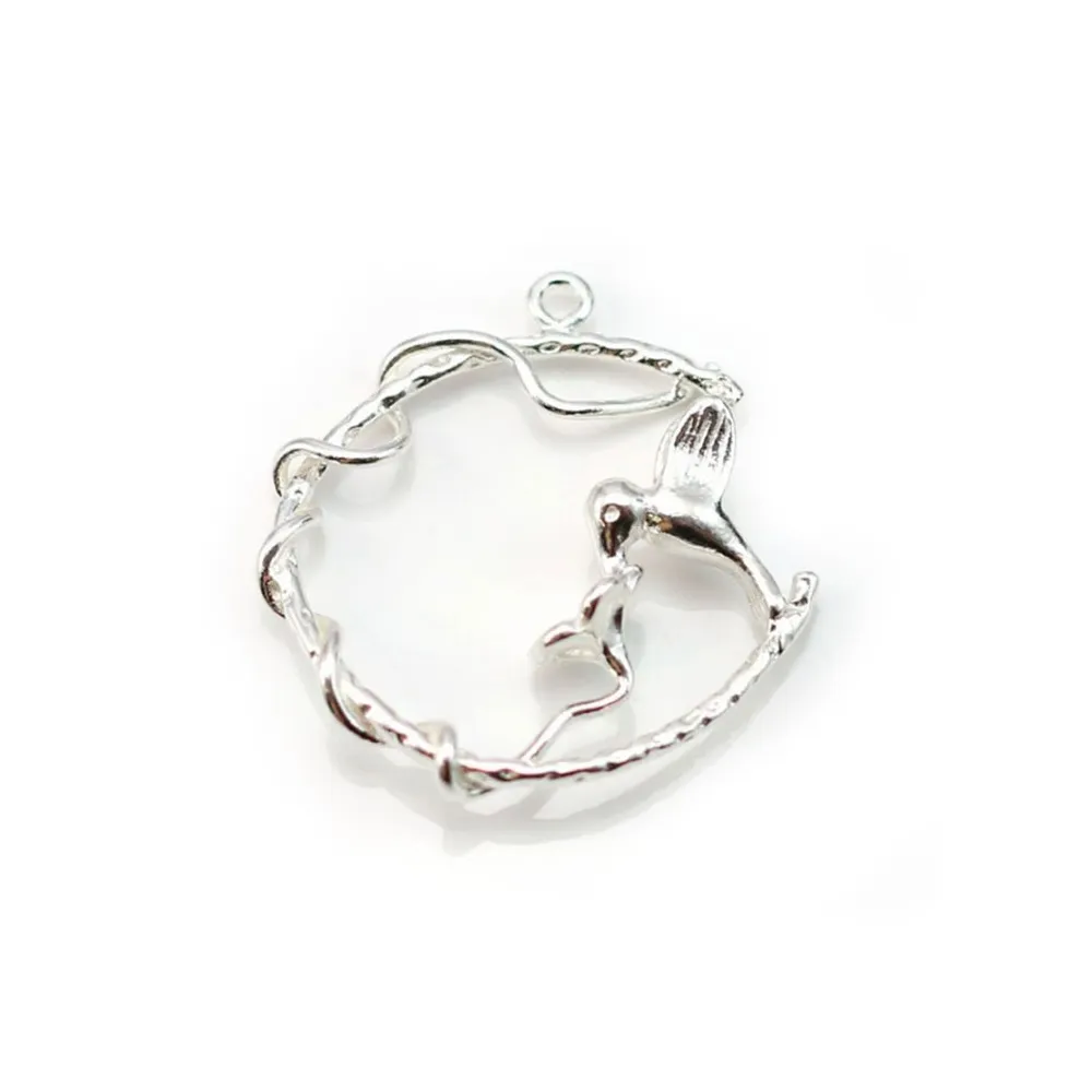 Pendentif  colibrie , argent 925 ,26mm x 1pc