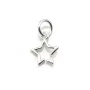 Intercalaire étoile ajourée, argent 925, 8x13.5mm x 2pcs