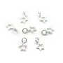Intercalaire étoile ajourée, argent 925, 8x13.5mm x 2pcs