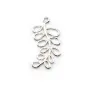 Breloque plume en argent 925 24mm x 1pc