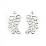 925 sterling silver feather charm 24mm x 1pc