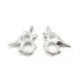 Pendentif branche et oiseau , argent 925 ,15.5x18mm x 1pc