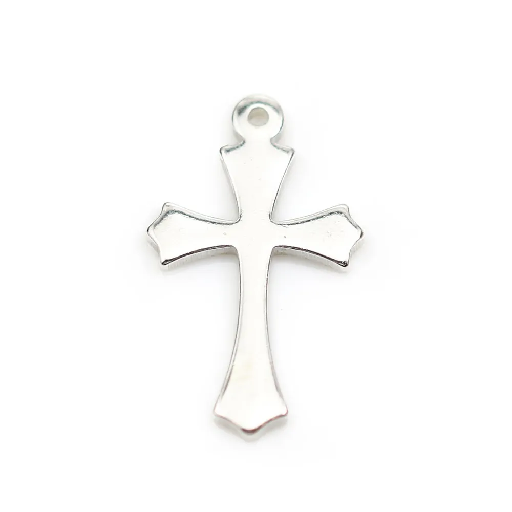 Argent 925 pendantif Croix 12x20mm x 1pc