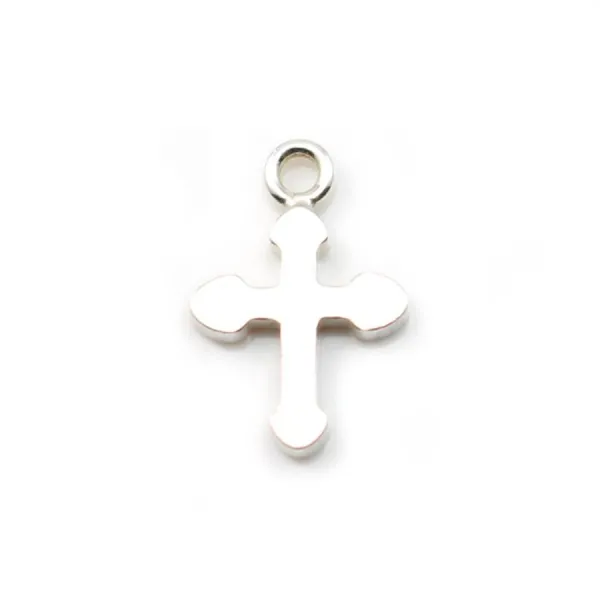 925 Sterling Silver Cross pendant  8x12mm X2 pcs