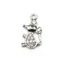 Breloque en argent 925 & zirconium , en forme de souris, mesurant 6x12mm x 1pc