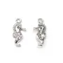 Breloque en argent 925 & zirconium, en forme d'hippocampe, mesurant 5x12mm x 1pc