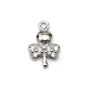 Breloque en argent 925 & zirconium, en forme de libellule mesurant 6.7x10mm x 1pc