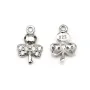 Breloque en argent 925 & zirconium, en forme de libellule mesurant 6.7x10mm x 1pc